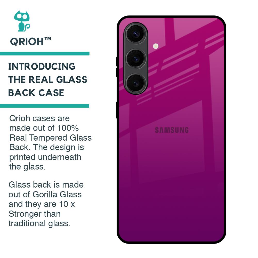 Magenta Gradient Glass Case For Samsung Galaxy S24 Plus 5G