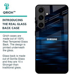 Blue Rough Abstract Glass Case for Samsung Galaxy S24 Plus 5G