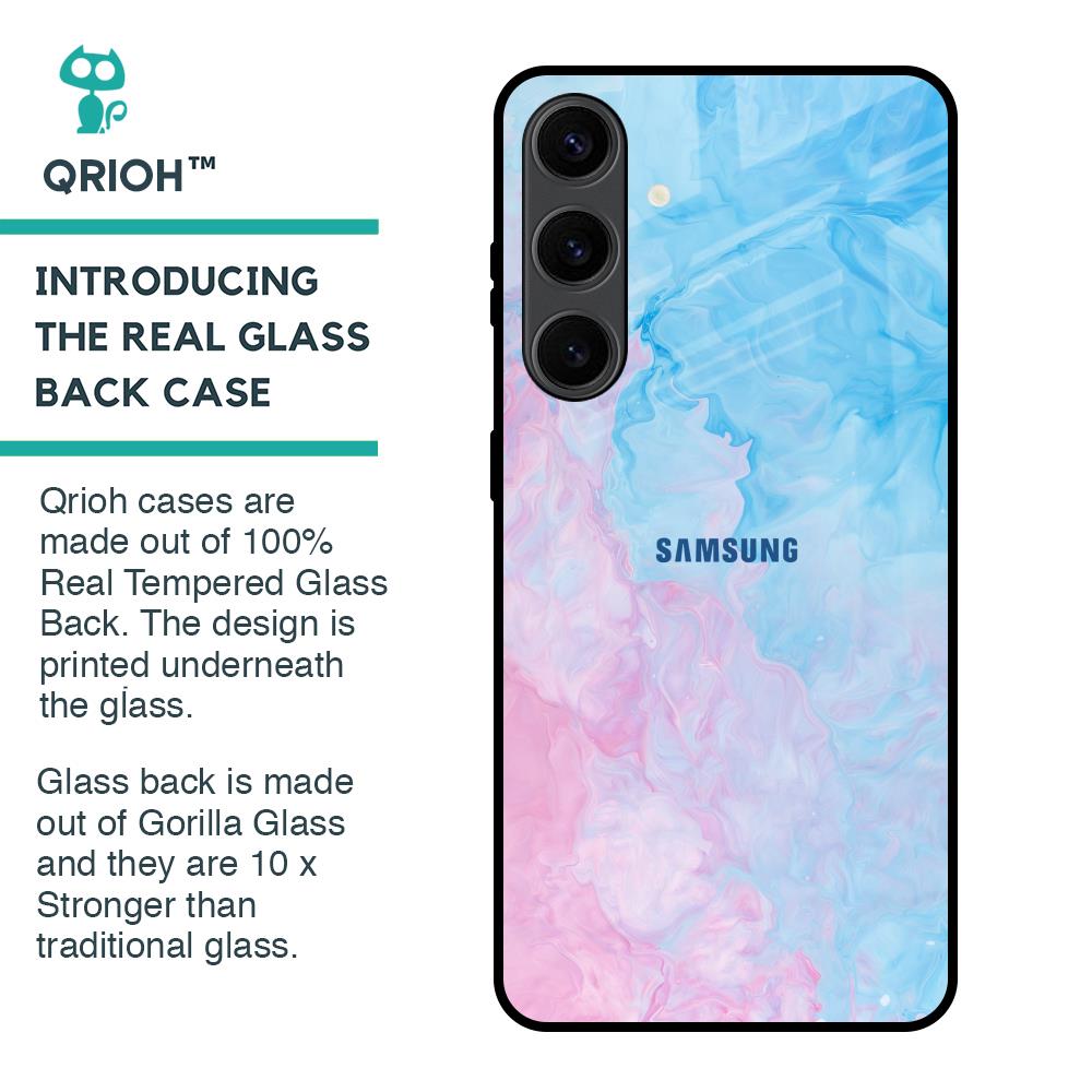Mixed Watercolor Glass Case for Samsung Galaxy S24 Plus 5G