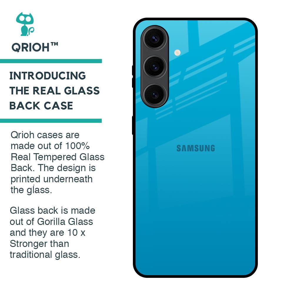 Blue Aqua Glass Case for Samsung Galaxy S24 Plus 5G