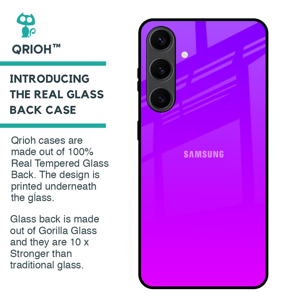 Purple Pink Glass Case for Samsung Galaxy S24 Plus 5G