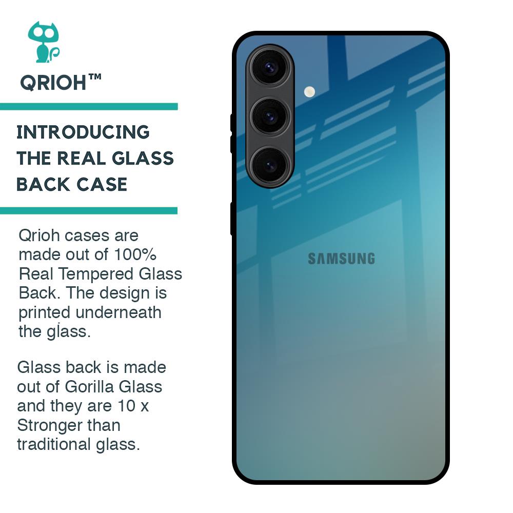 Sea Theme Gradient Glass Case for Samsung Galaxy S24 Plus 5G