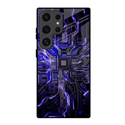 Techno Color Pattern Samsung Galaxy S24 Ultra 5G Glass Back Cover Online