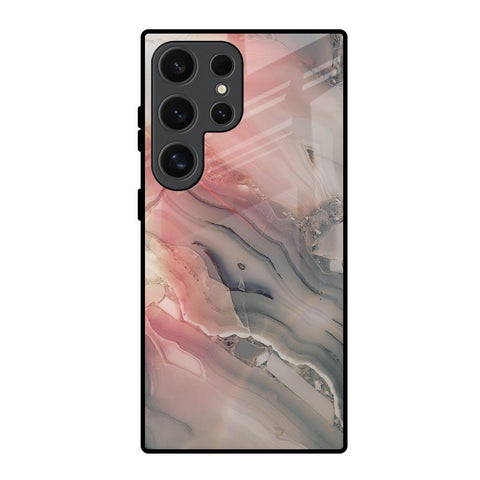 Pink And Grey Marble Samsung Galaxy S24 Ultra 5G Glass Back Cover Online