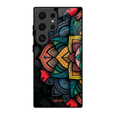 Retro Gorgeous Flower Samsung Galaxy S24 Ultra 5G Glass Back Cover Online
