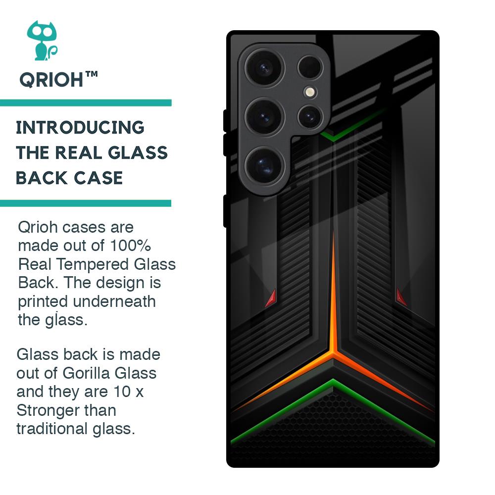 Modern Ultra Chevron Glass Case for Samsung Galaxy S24 Ultra 5G