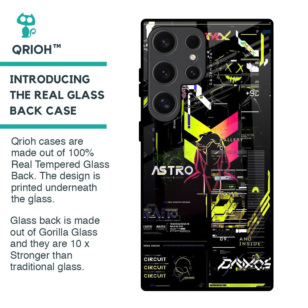 Astro Glitch Glass Case for Samsung Galaxy S24 Ultra 5G