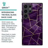Geometric Purple Glass Case For Samsung Galaxy S24 Ultra 5G