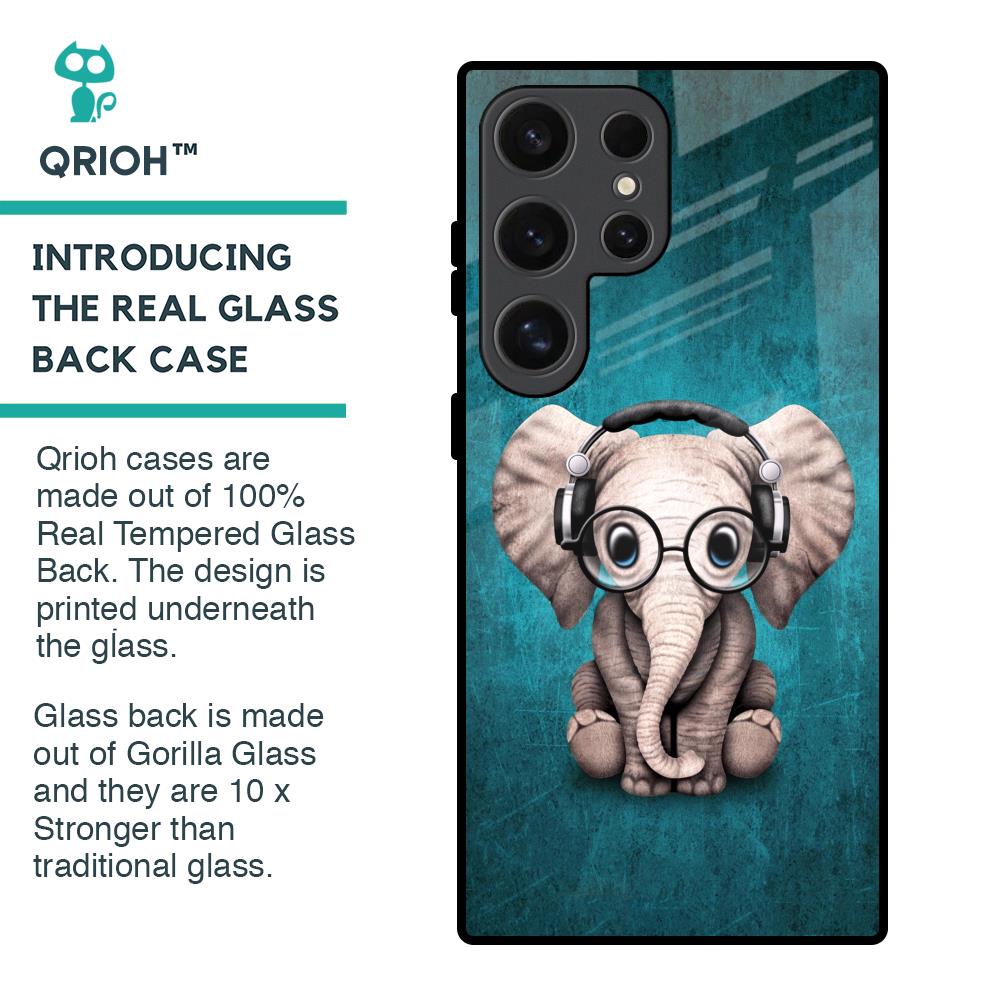 Adorable Baby Elephant Glass Case For Samsung Galaxy S24 Ultra 5G