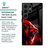 Red Angry Lion Glass Case for Samsung Galaxy S24 Ultra 5G
