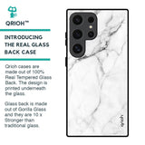 Modern White Marble Glass Case for Samsung Galaxy S24 Ultra 5G
