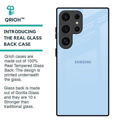 Pastel Sky Blue Glass Case for Samsung Galaxy S24 Ultra 5G