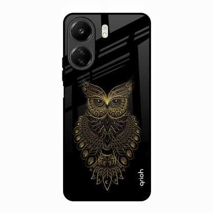 Golden Owl Redmi 13C Glass Back Cover Online