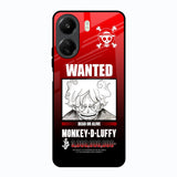Luffy Wanted Redmi 13C Glass Back Cover Online
