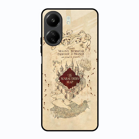 Magical Map Redmi 13C Glass Back Cover Online
