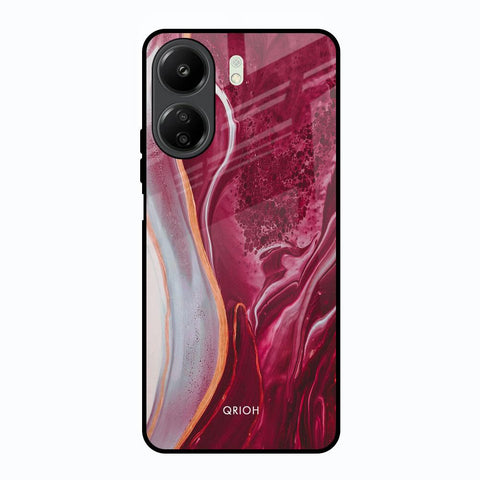 Crimson Ruby Redmi 13C Glass Back Cover Online