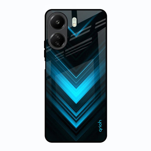 Vertical Blue Arrow Redmi 13C Glass Back Cover Online