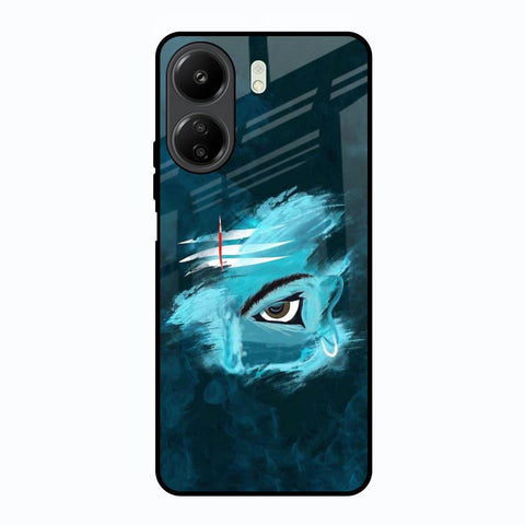 Power Of Trinetra Redmi 13C Glass Back Cover Online