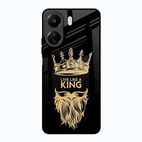 King Life Redmi 13C Glass Back Cover Online