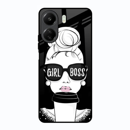 Girl Boss Redmi 13C Glass Back Cover Online