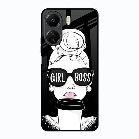 Girl Boss Redmi 13C Glass Back Cover Online