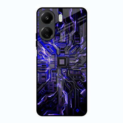 Techno Color Pattern Redmi 13C Glass Back Cover Online