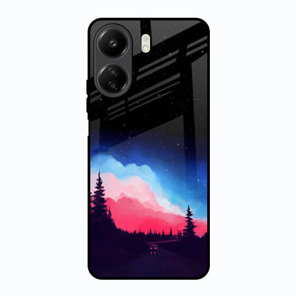 Drive In Dark Redmi 13C Glass Back Cover Online