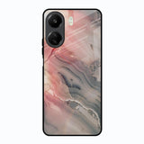 Pink And Grey Marble Redmi 13C Glass Back Cover Online