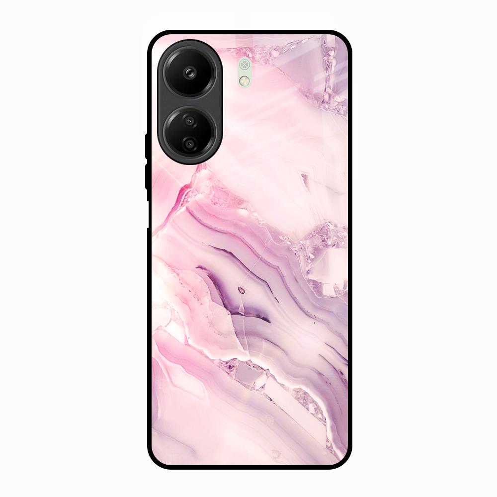 Diamond Pink Gradient Redmi 13C Glass Back Cover Online