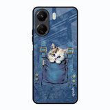 Kitty In Pocket Redmi 13C Glass Back Cover Online