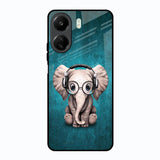 Adorable Baby Elephant Redmi 13C Glass Back Cover Online
