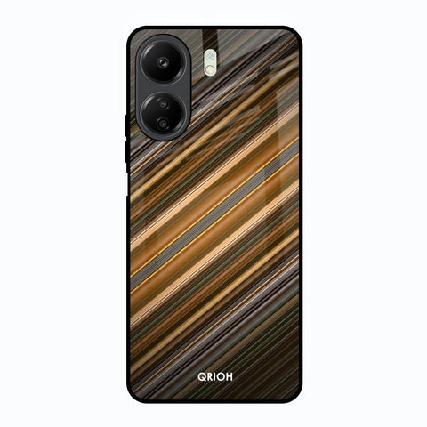 Diagonal Slash Pattern Redmi 13C Glass Back Cover Online