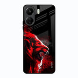 Red Angry Lion Redmi 13C Glass Back Cover Online