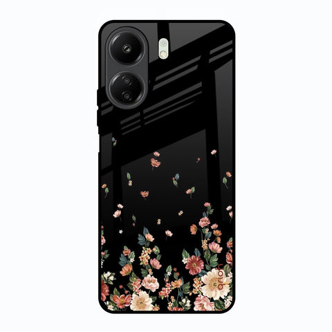 Floating Floral Print Redmi 13C Glass Back Cover Online