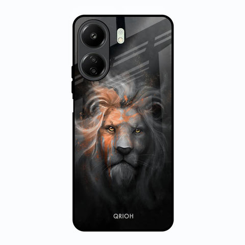 Devil Lion Redmi 13C Glass Back Cover Online