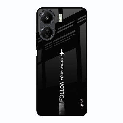 Follow Your Dreams Redmi 13C Glass Back Cover Online