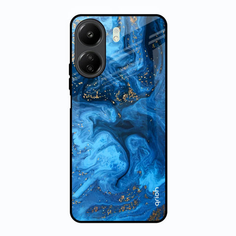 Gold Sprinkle Redmi 13C Glass Back Cover Online