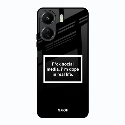 Dope In Life Redmi 13C Glass Back Cover Online