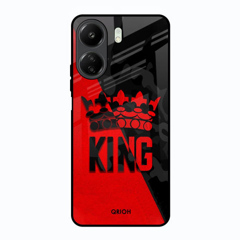 I Am A King Redmi 13C Glass Back Cover Online