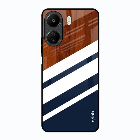 Bold Stripes Redmi 13C Glass Back Cover Online