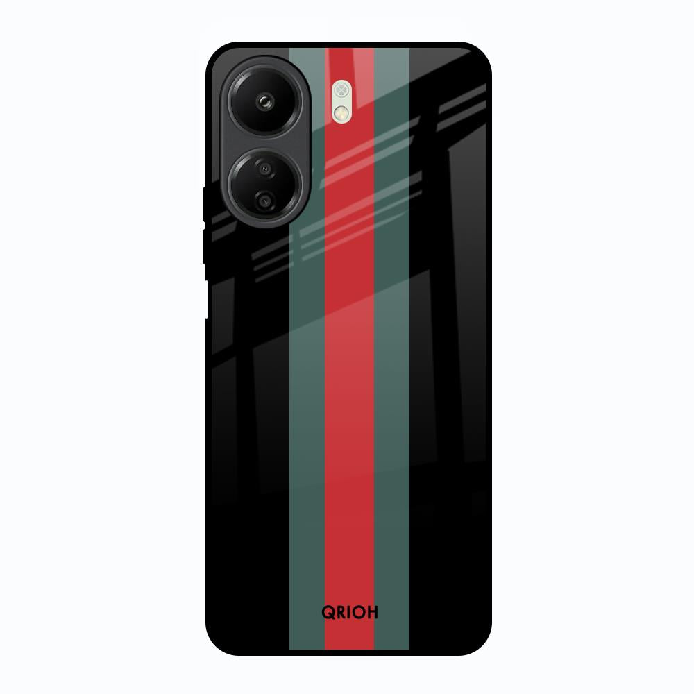 Vertical Stripes Redmi 13C Glass Back Cover Online