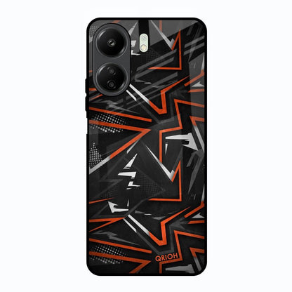 Vector Art Redmi 13C Glass Back Cover Online