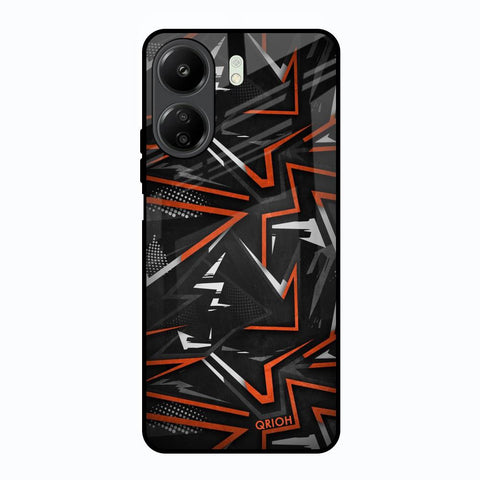 Vector Art Redmi 13C Glass Back Cover Online