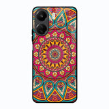 Elegant Mandala Redmi 13C Glass Back Cover Online