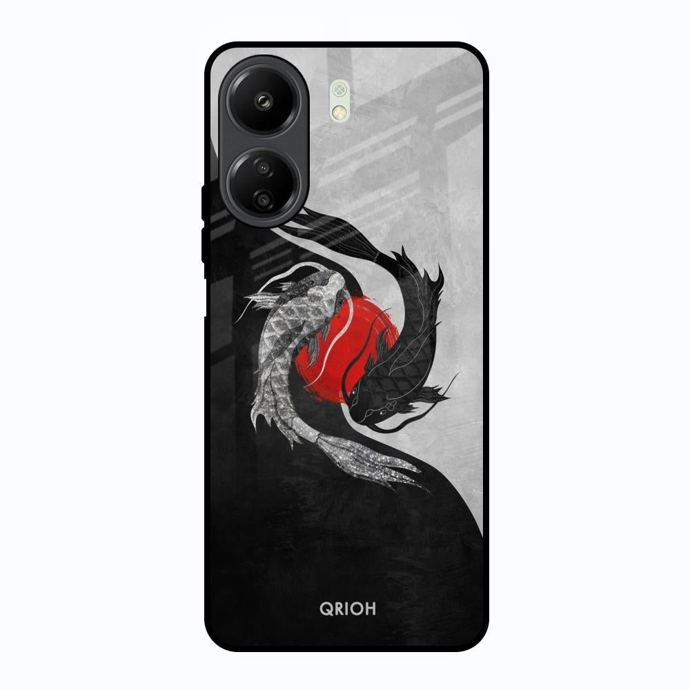Japanese Art Redmi 13C Glass Back Cover Online