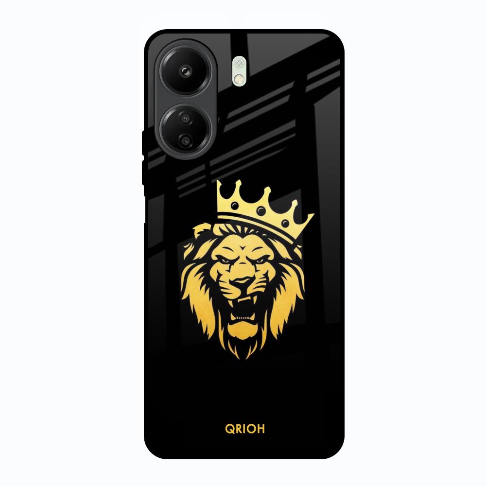 Lion The King Redmi 13C Glass Back Cover Online