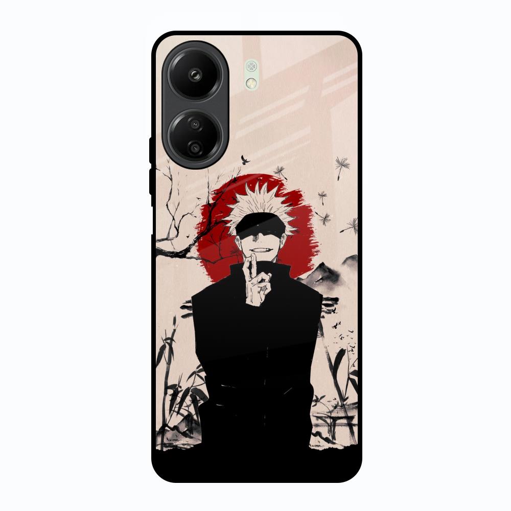 Manga Series Redmi 13C Glass Back Cover Online