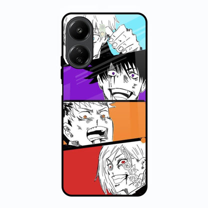 Anime Sketch Redmi 13C Glass Back Cover Online
