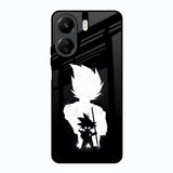 Monochrome Goku Redmi 13C Glass Back Cover Online