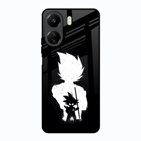 Monochrome Goku Redmi 13C Glass Back Cover Online